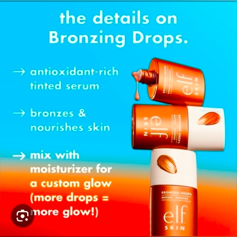3 x Elf Skin Bronzing Drops In Copper Gold 1fl Oz BNIB - Picture 7 of 8